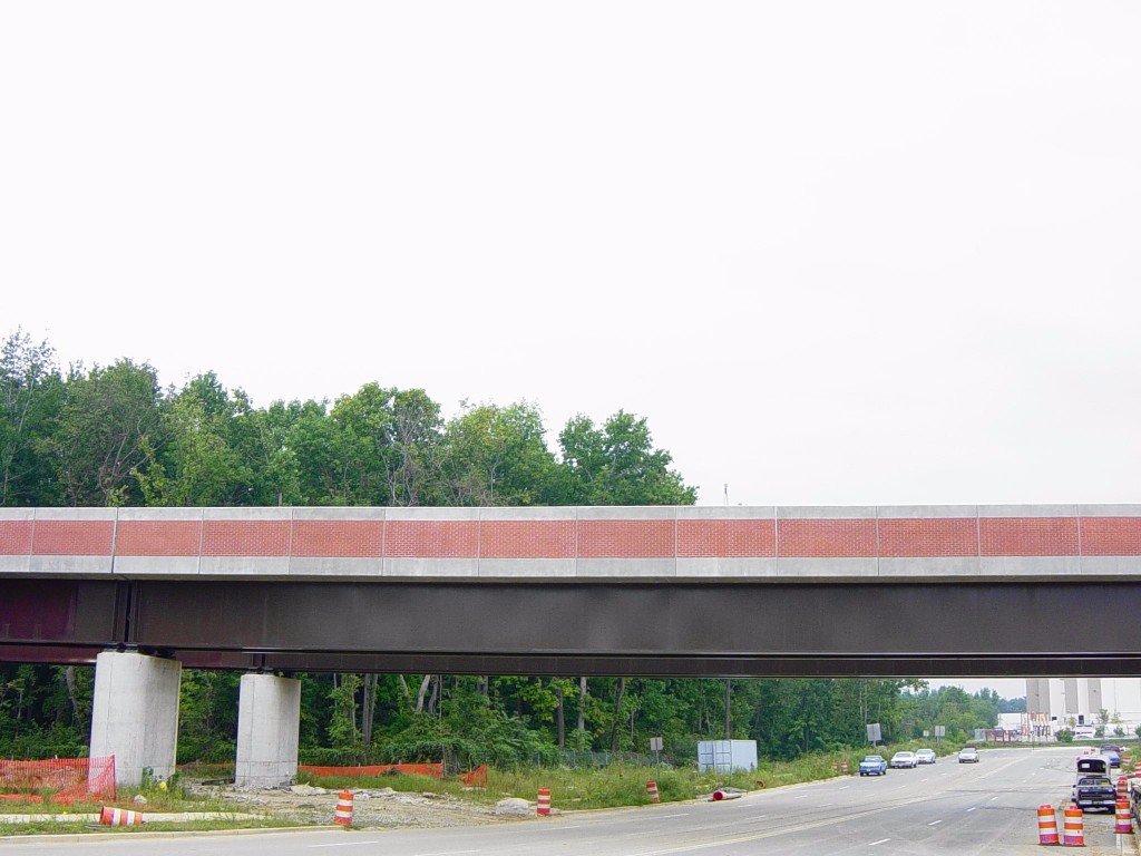 WMATA bridge parapet over road